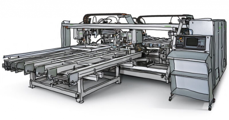 Two corner cleaning machine