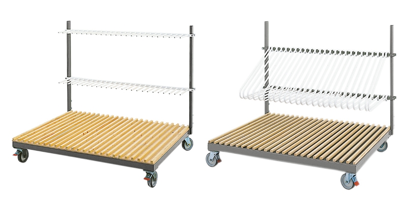 Compartment trolleys for glass